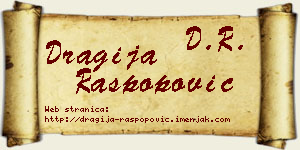 Dragija Raspopović vizit kartica